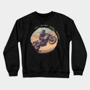 Eat Sleep Ride Repeat motorcycle Crewneck Sweatshirt